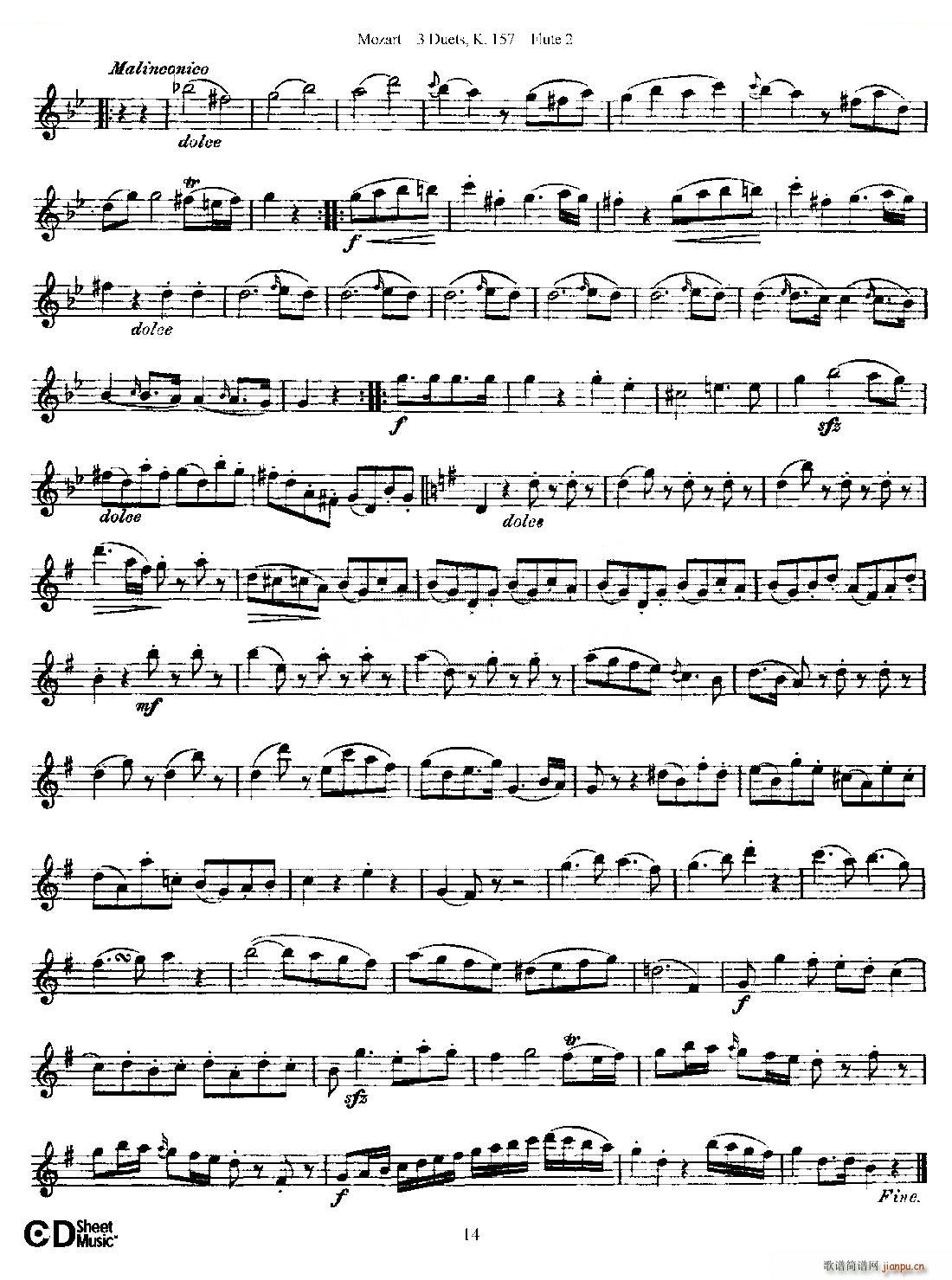 3 Duets K 157 ֮ڶL  K157̖ ~(ѺV)14