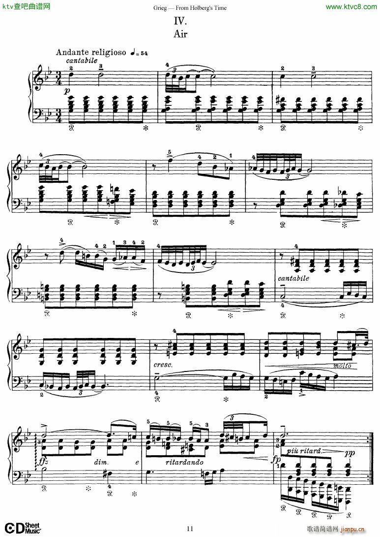 Grieg From Holberg s Time 1 5(V)11