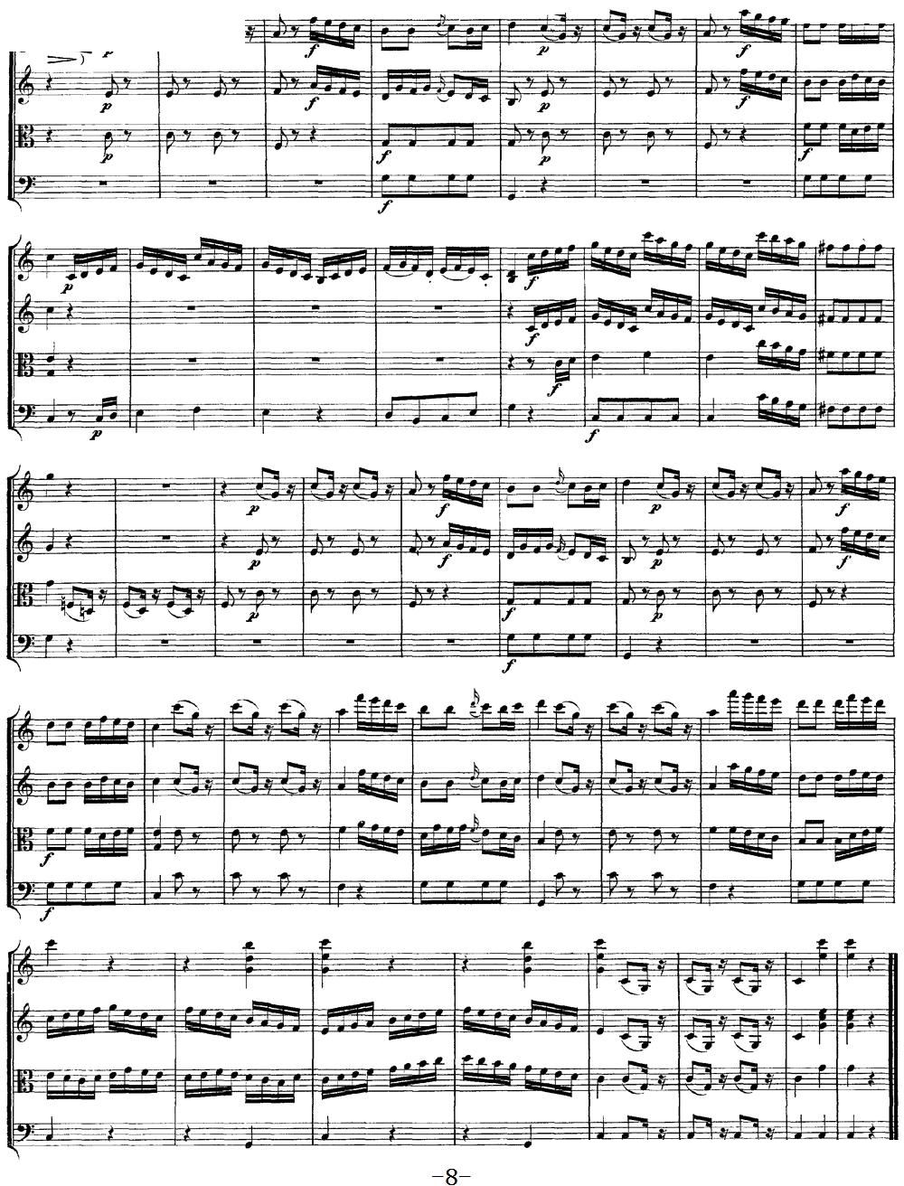 Mozart Quartet No 10 in C Major K 170(V)8