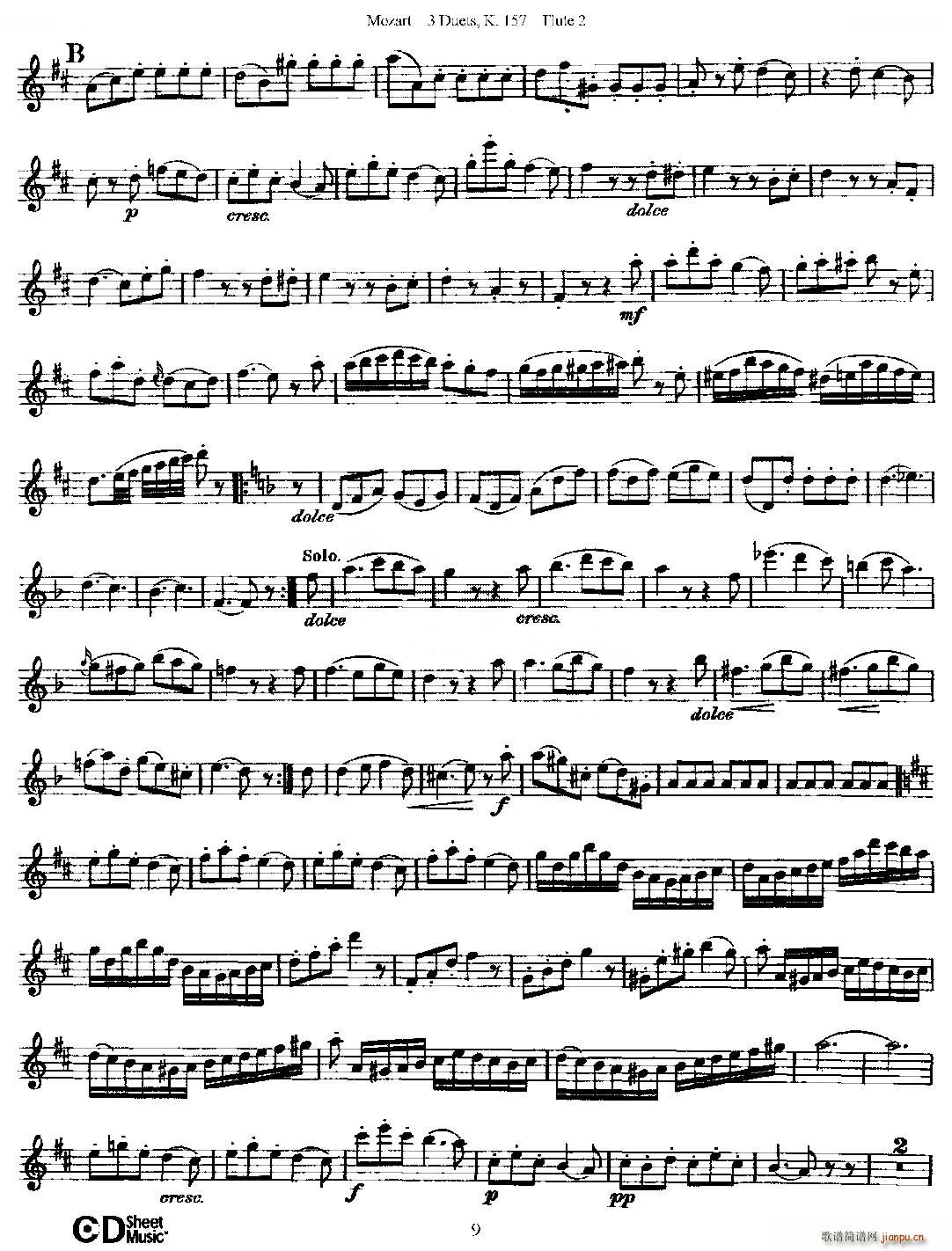 3 Duets K 157 ֮ڶL  K157̖ ~(ѺV)9