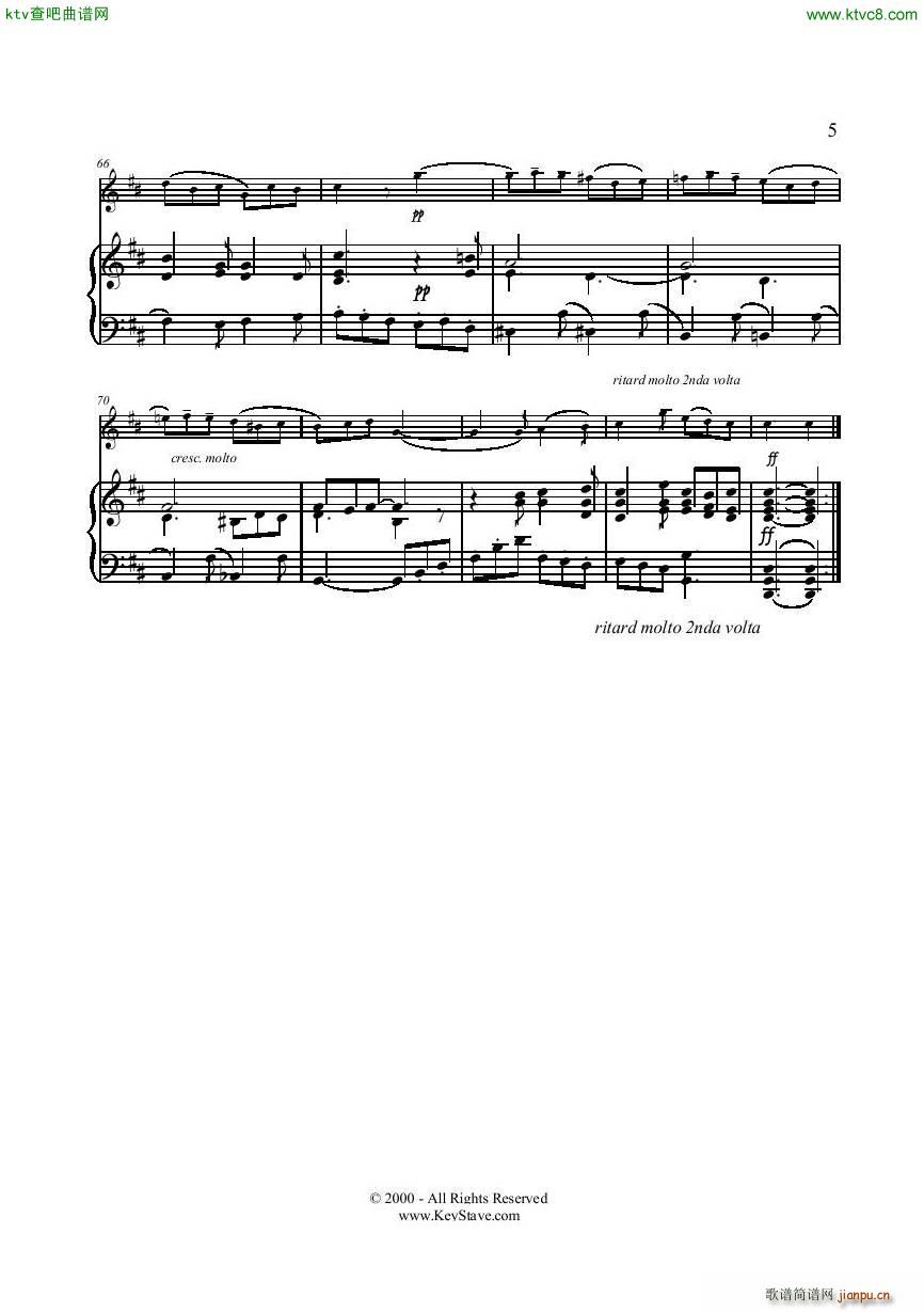Bach Gigue Flute piano(V)5