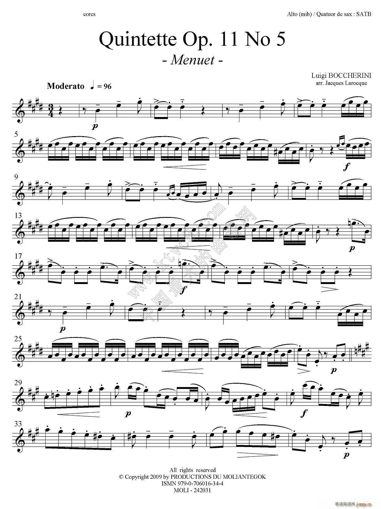 Quintette Op 11 No 5 (V)1