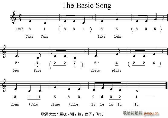 The Basic Song Ӣă(ʮּ)1
