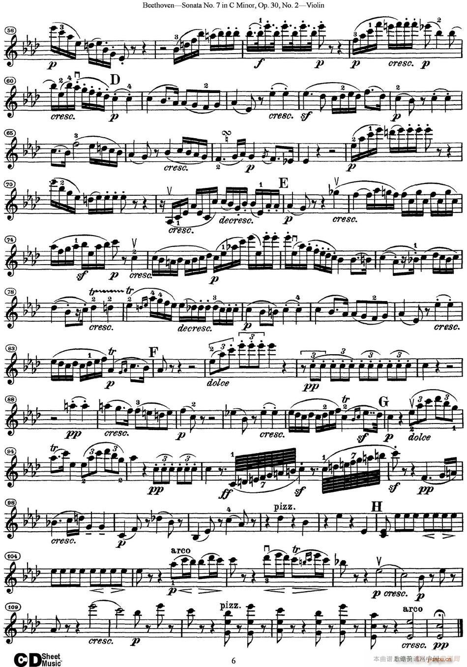 Violin Sonata No 7 in C Minor Op 30 No 2(СV)6