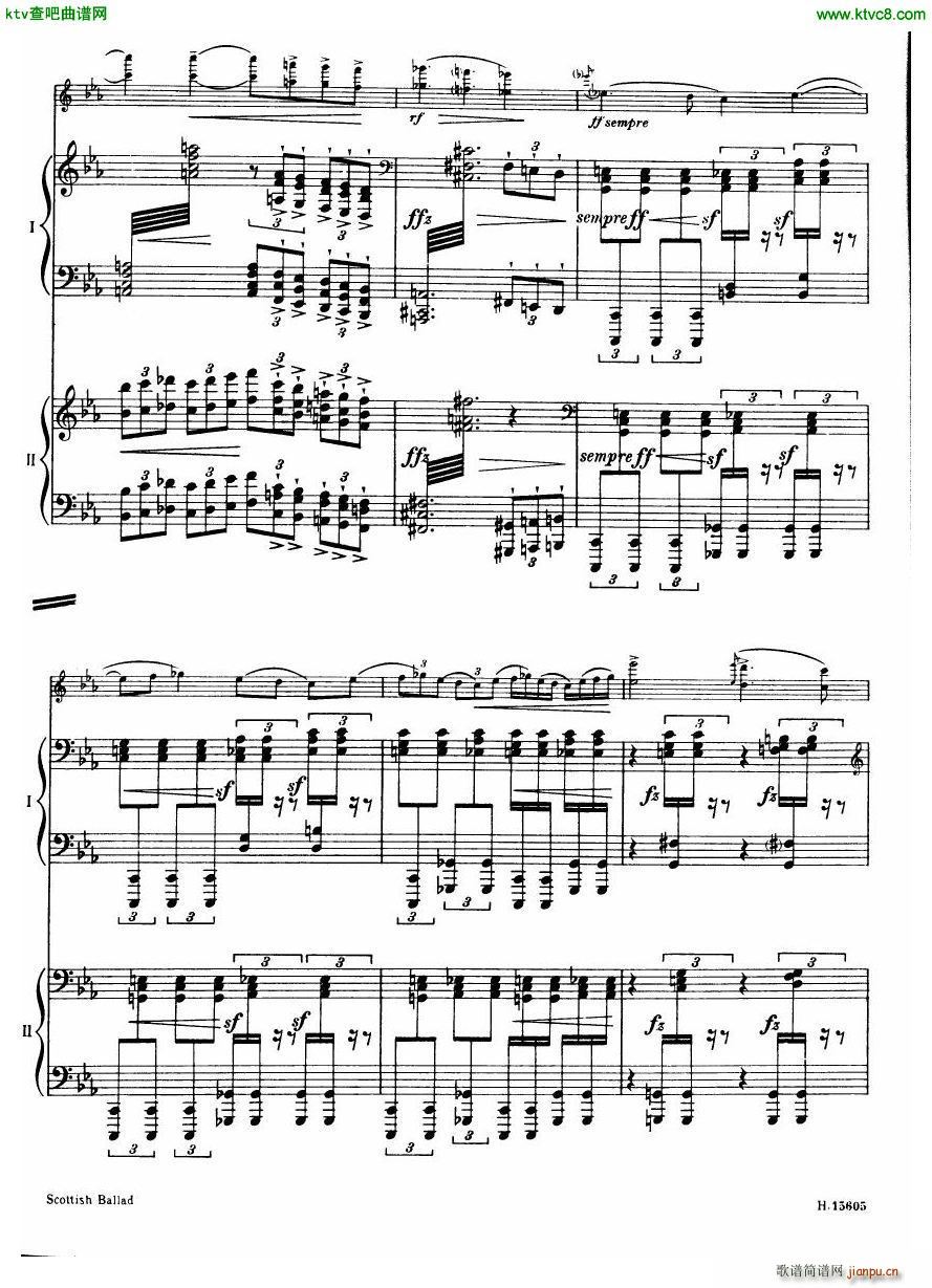Britten Scottish Ballad op 26 arr for 2 pianos(V)17