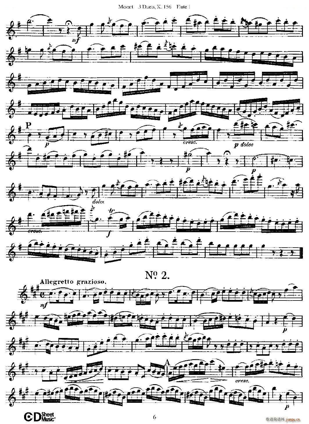 3 Duets K 156 ֮һL  K156̖(ho) ~(ѺV)6