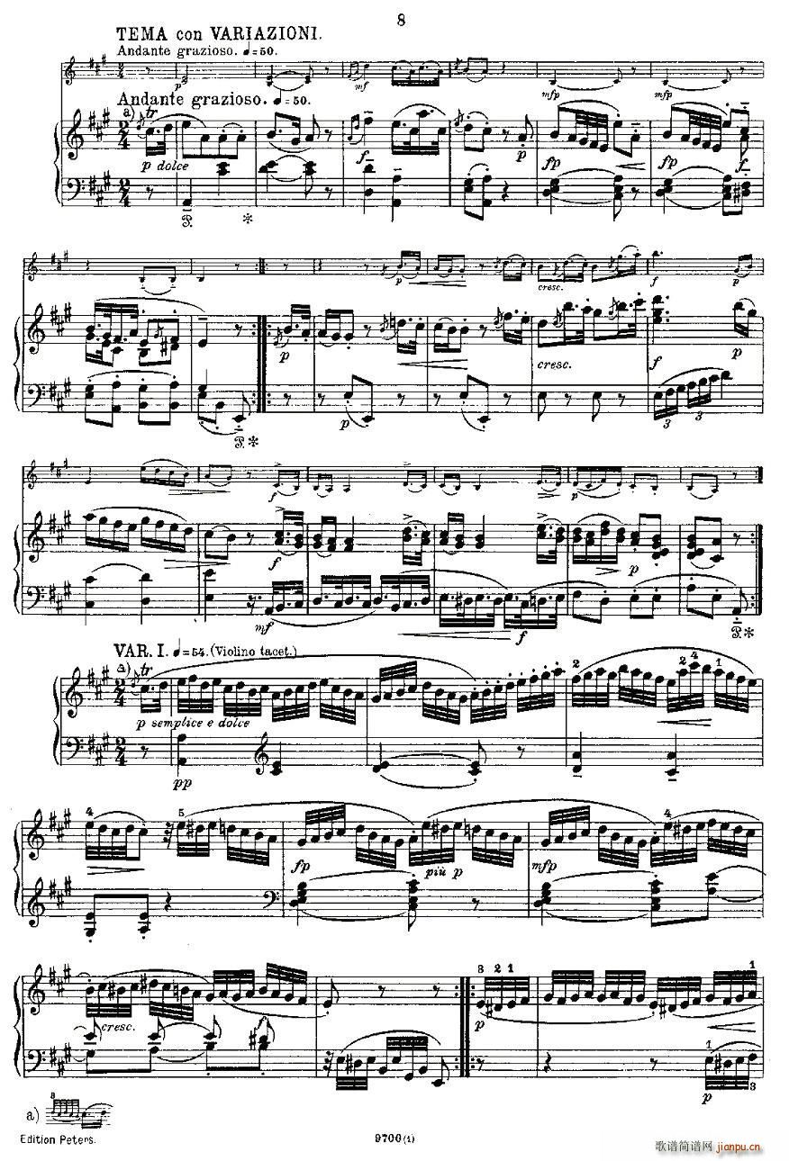 Mozart Violin Sonata No 1 KV 305 һСQ(СV)8