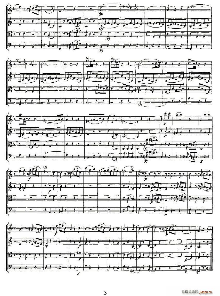Quartet No 5 in F Major K 158 F{(dio)Ҙ(V)3