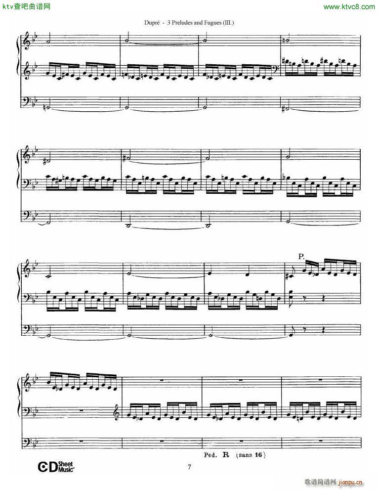 Dupr Prelude Fugue in G minor Op 7 No 3(V)7