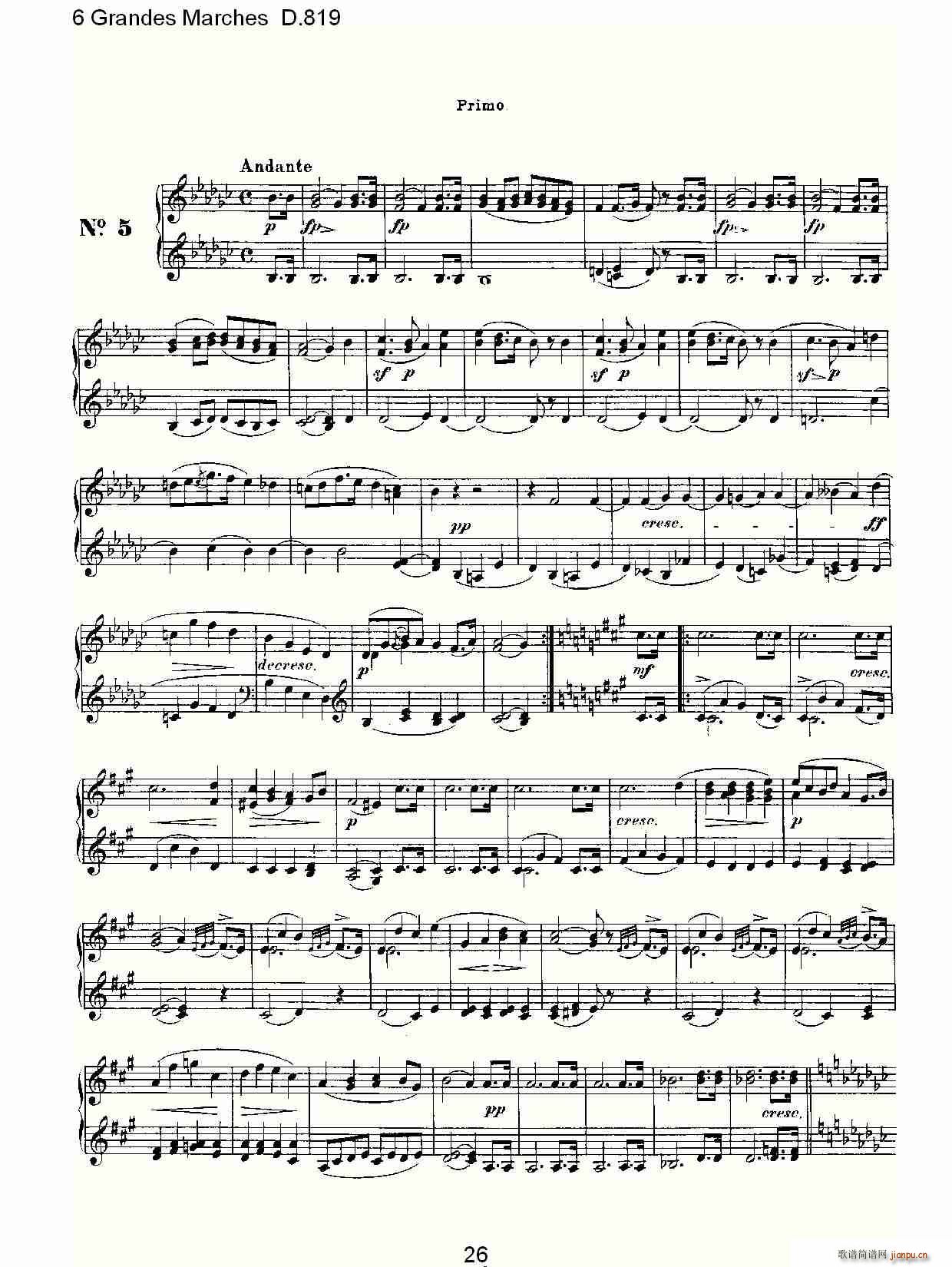 6 Grandes Marches D.819(ʮּ)26