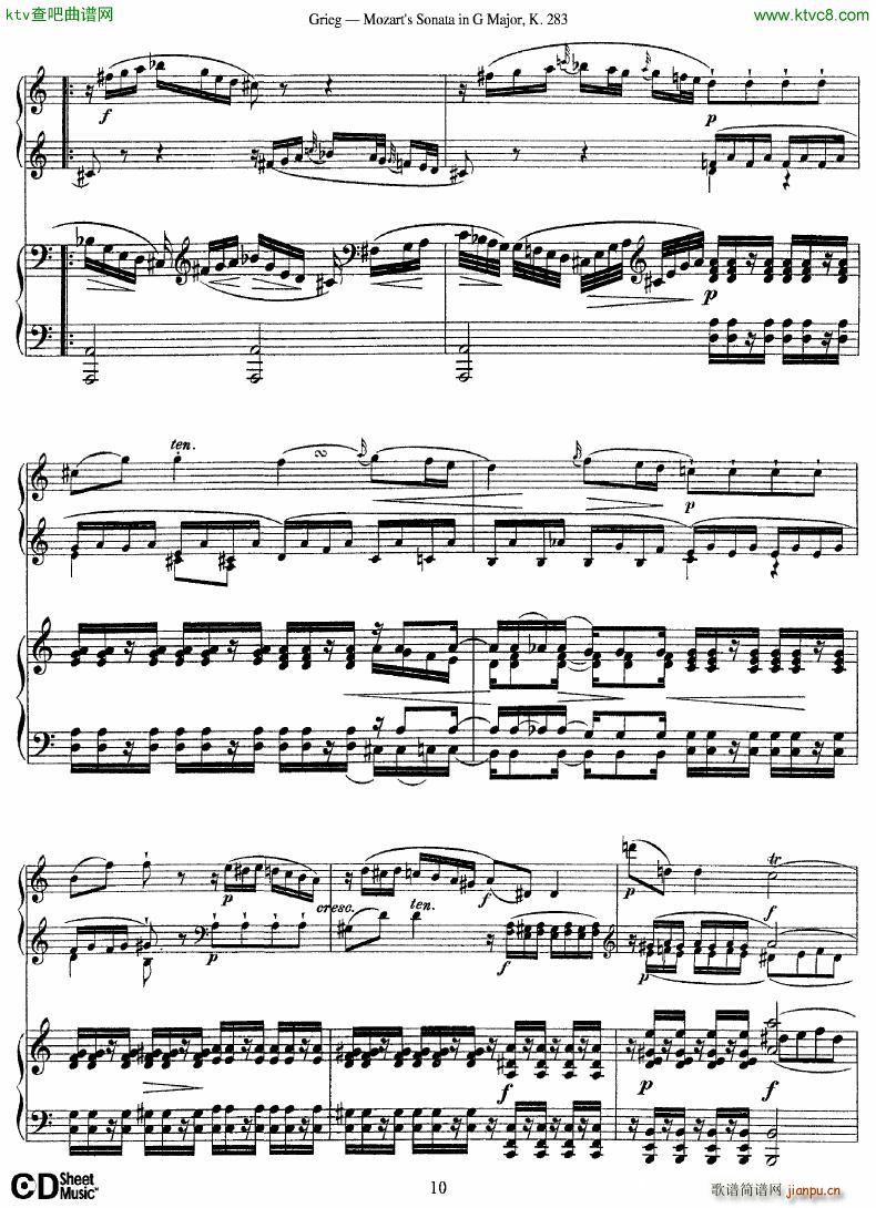 Grieg Sonata K 582 Mozart 2nd Piano Grieg(V)10