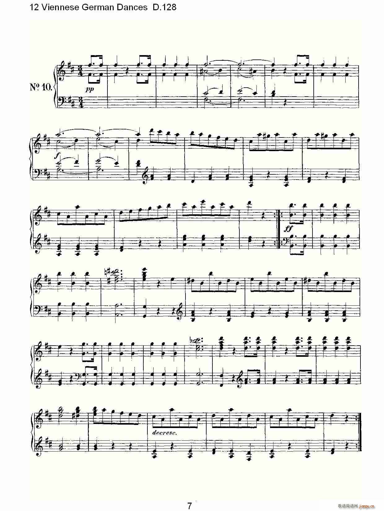 12 Viennese German Dances D.128(ʮּ)7