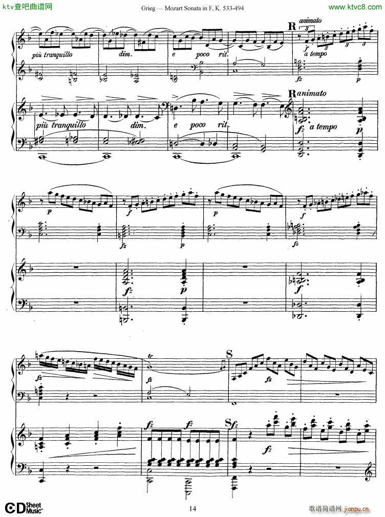 Grieg Sonata K 533 Mozart 2nd Piano Grieg(V)14
