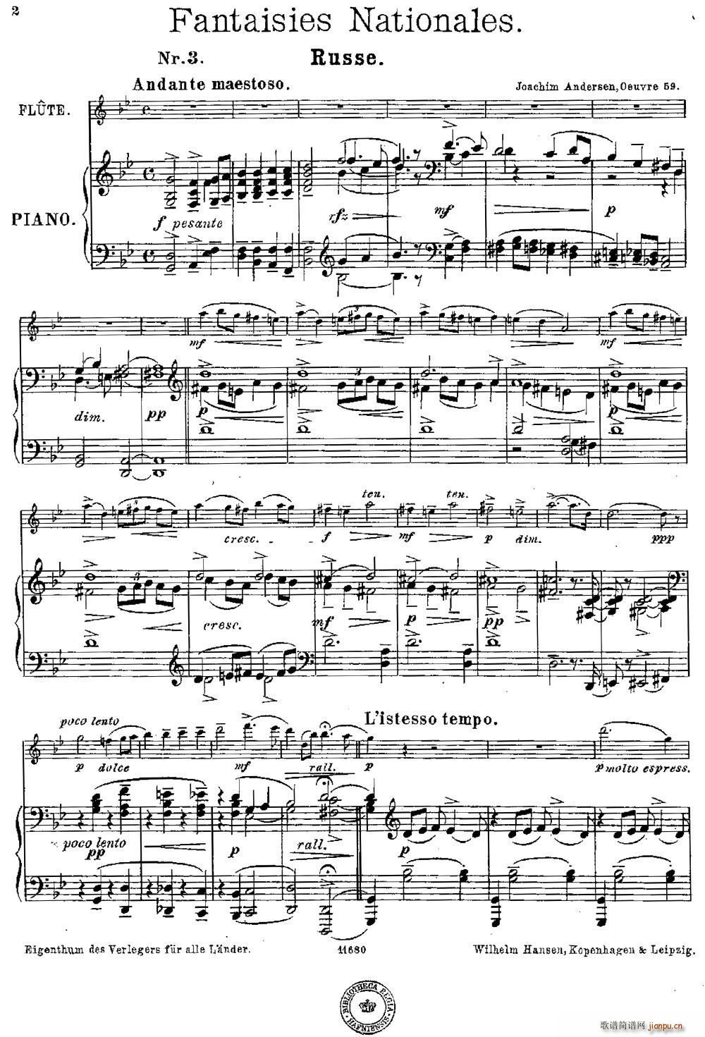 Fantaisies nationales Russe Op 59 No 3 L ٰ(V)1
