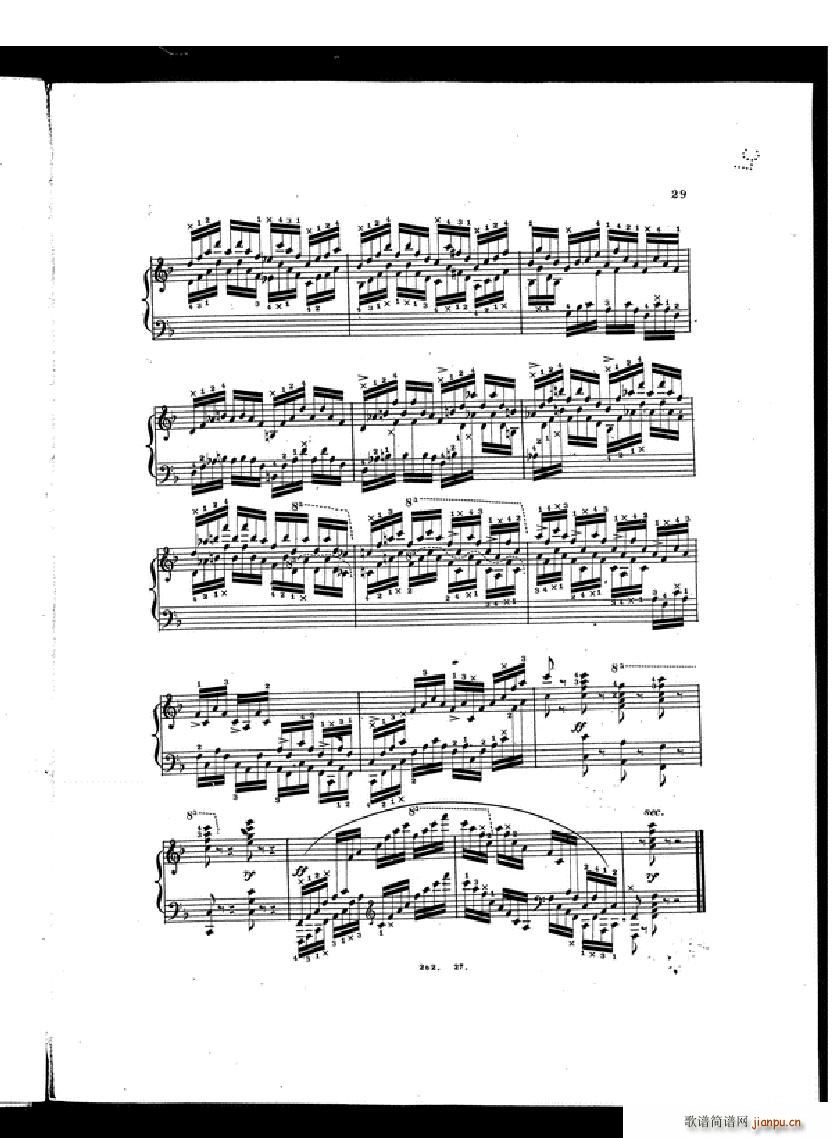 Czerny Etudes de la velocite book II(V)27