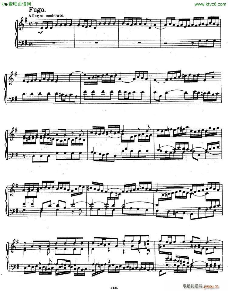 Bach D Albert Prelude and fugue in g major(V)6