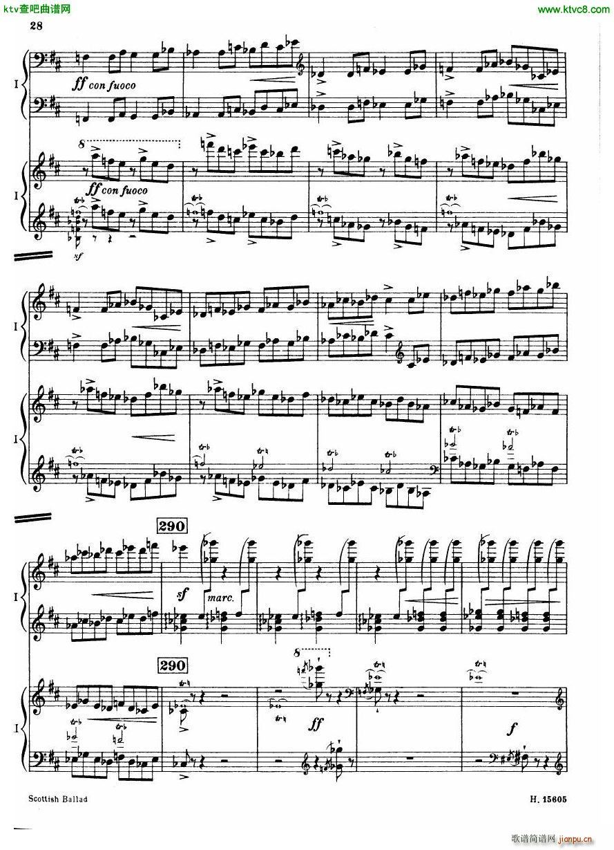 Britten Scottish Ballad op 26 arr for 2 pianos(V)23