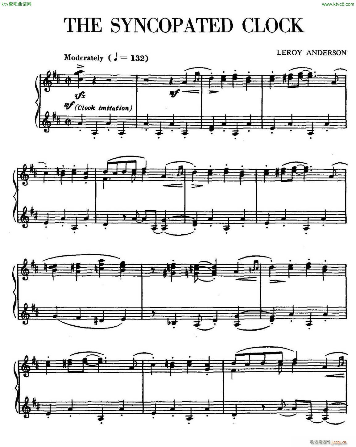 Anderson The Syncopated Clock piano(V)1
