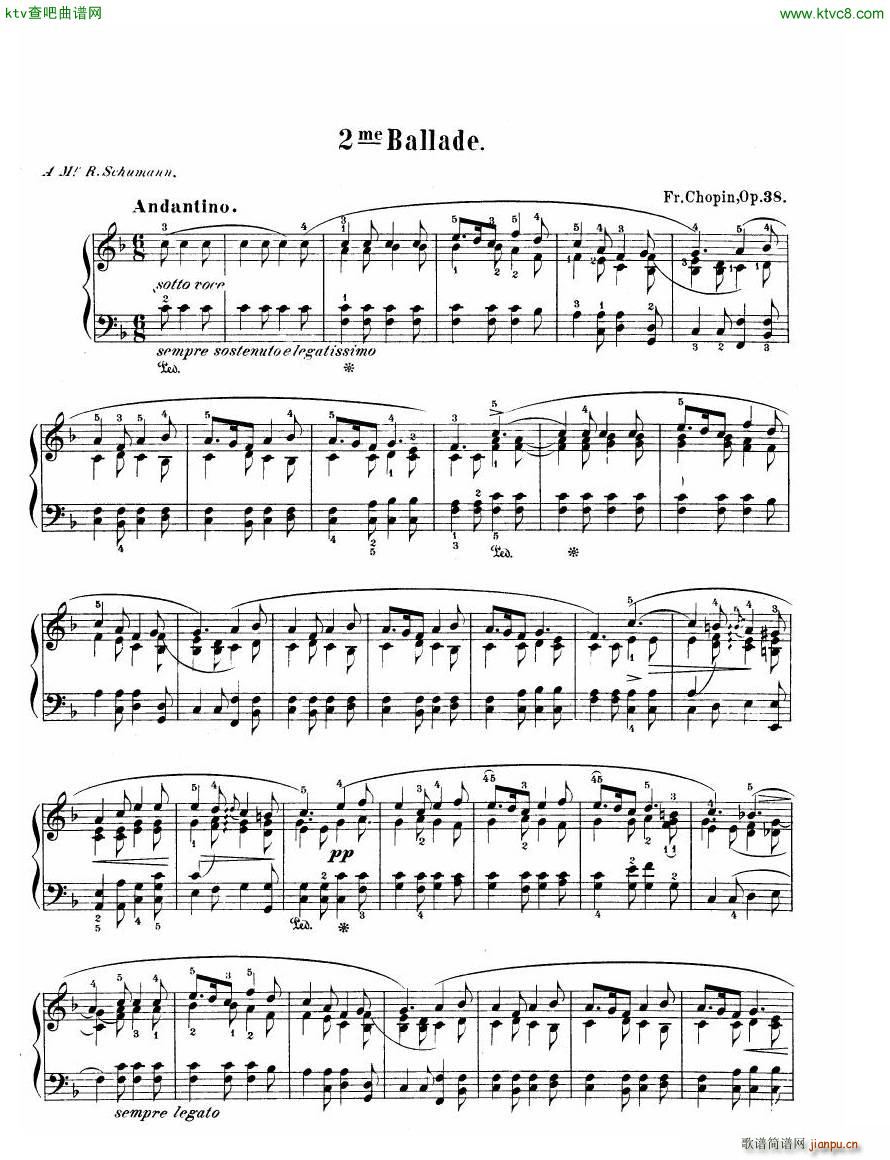 Chopin Ballade no 2 in F op 38(V)1