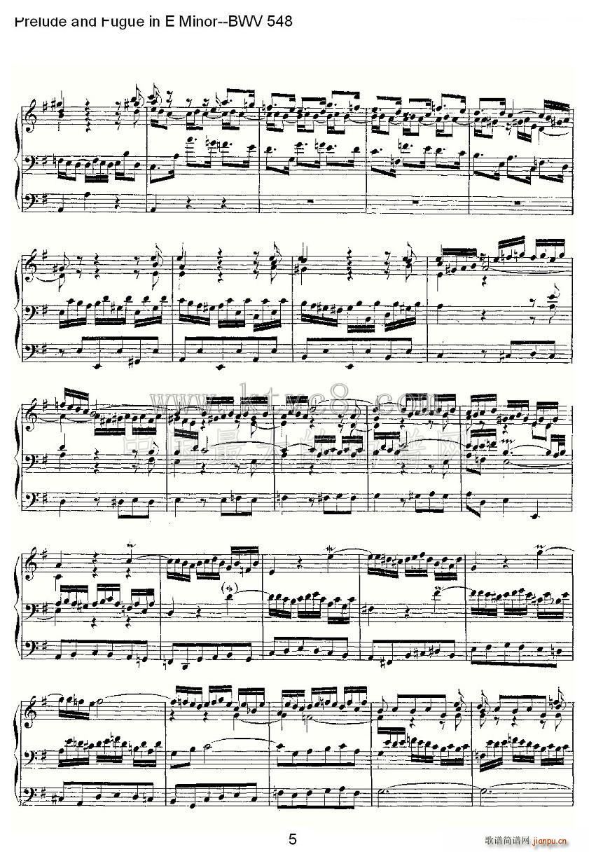 Prelude and Fugue in E Minor BWV 548 L(fng)V(ʮּ)5