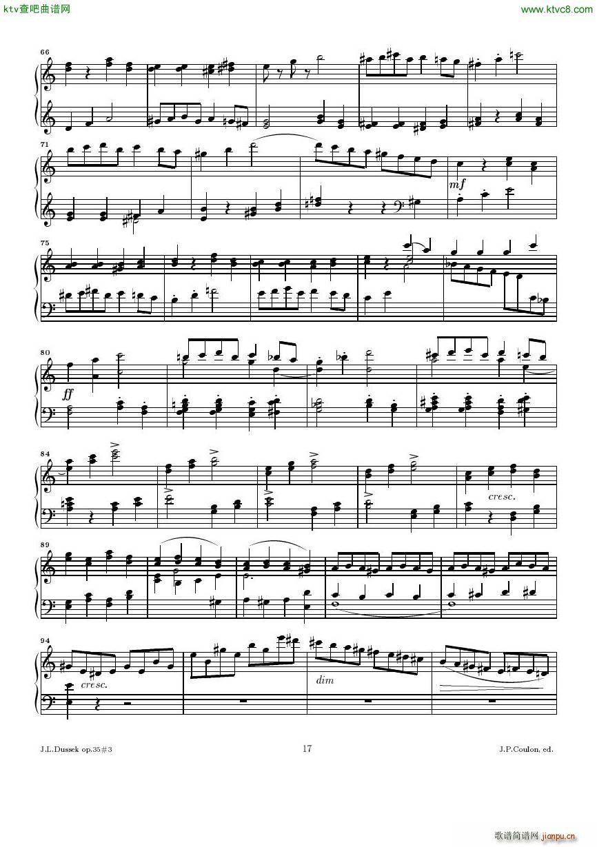 Dussek Sonate No13 op35 No3(V)17
