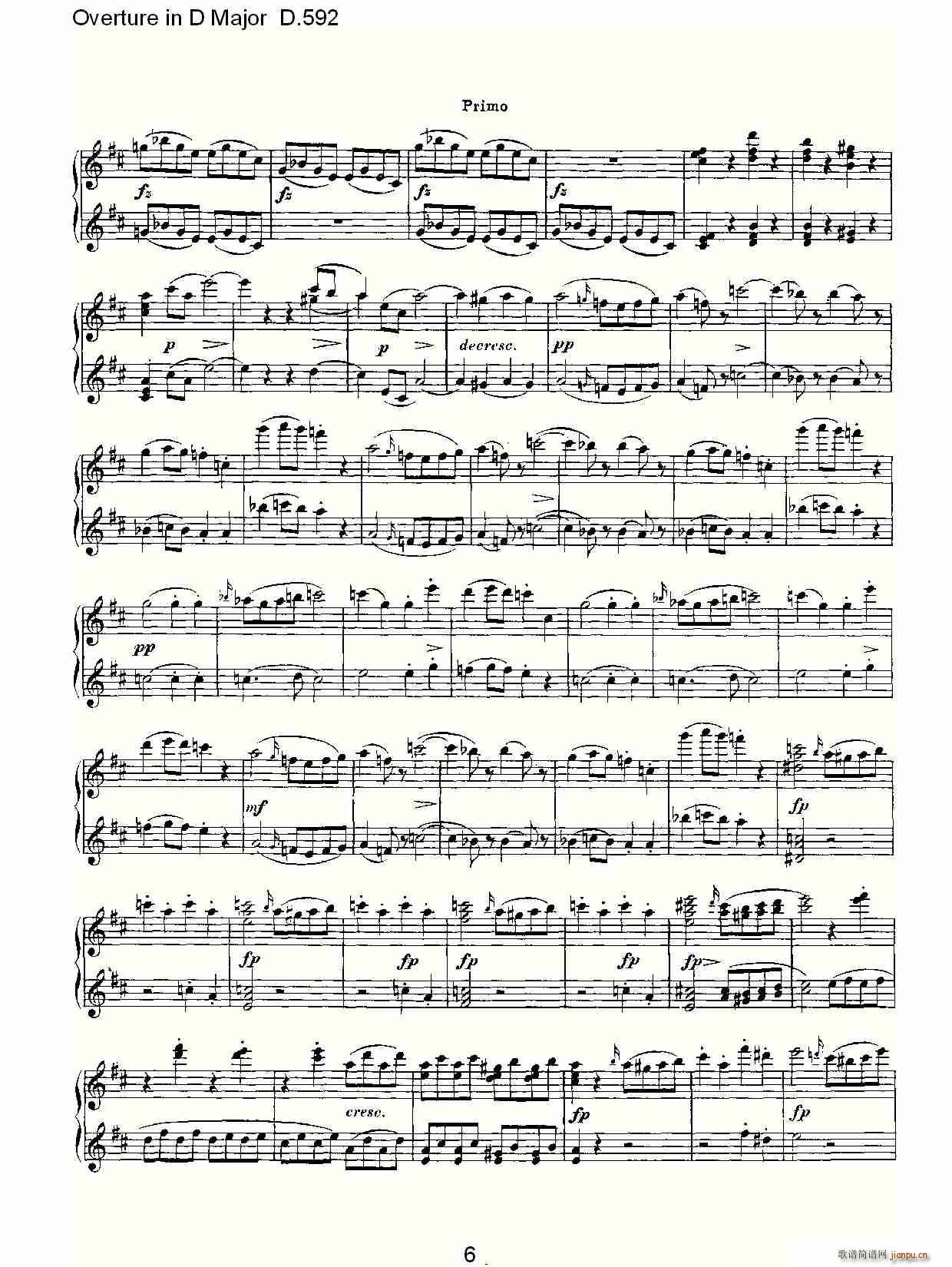 Overture in D Major D.592(ʮּ)6