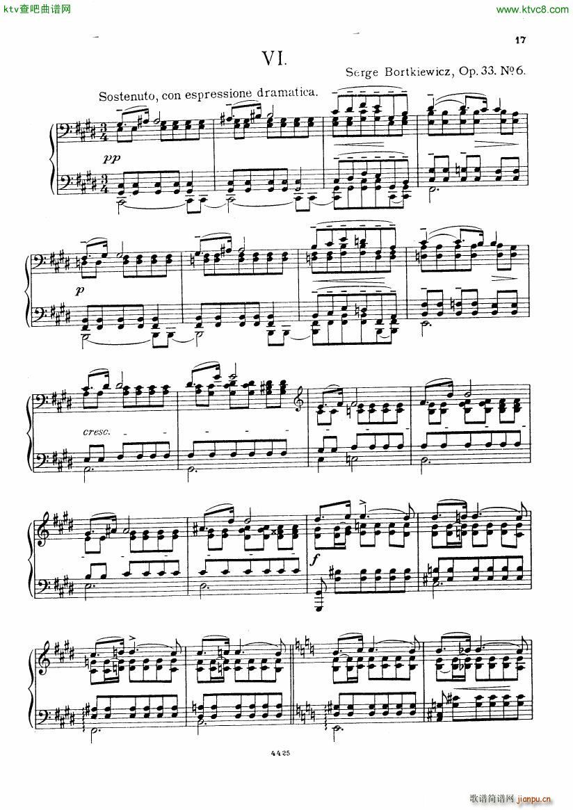 Bortkiewicz 10 Preludes Op 33(V)17