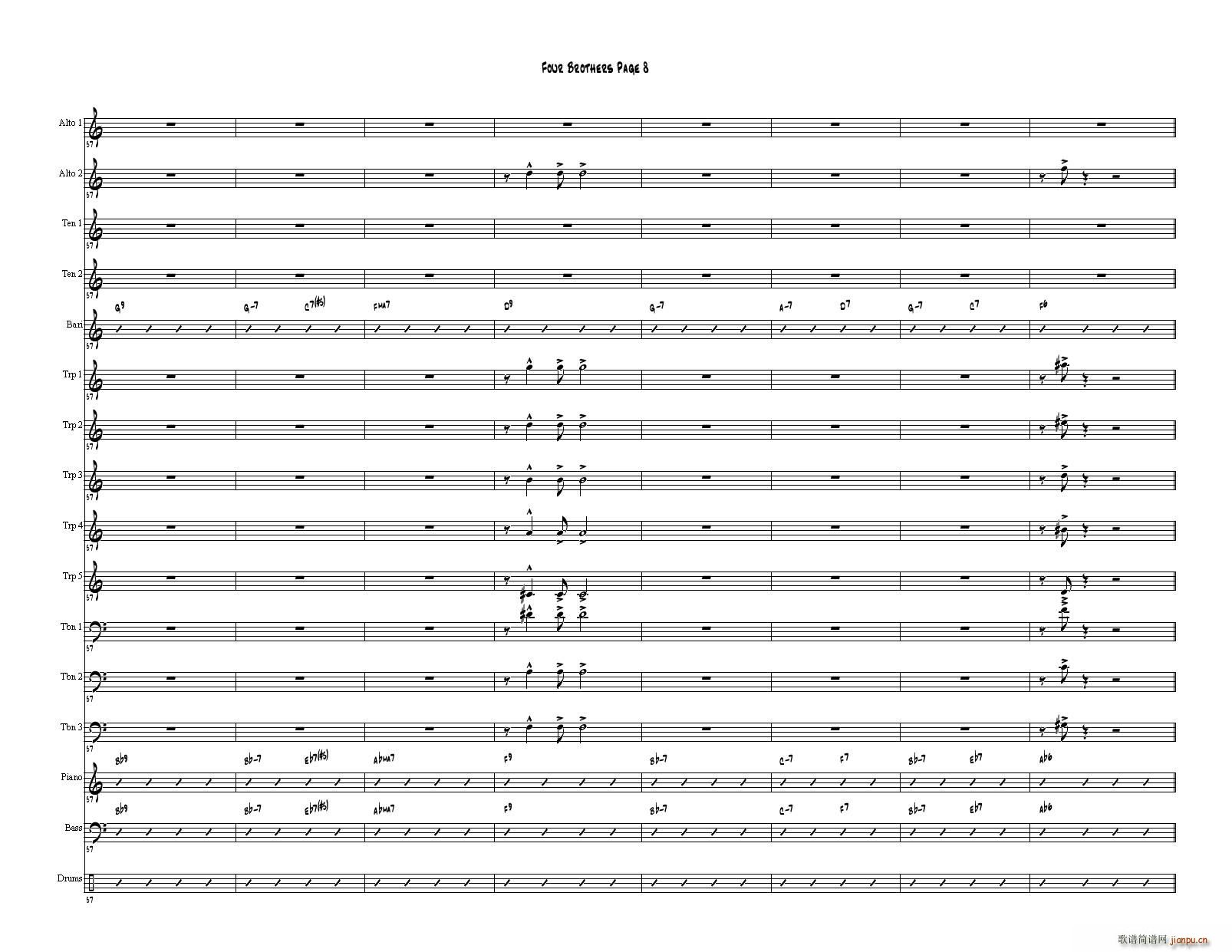 Four Brothers Big Band score(V)8