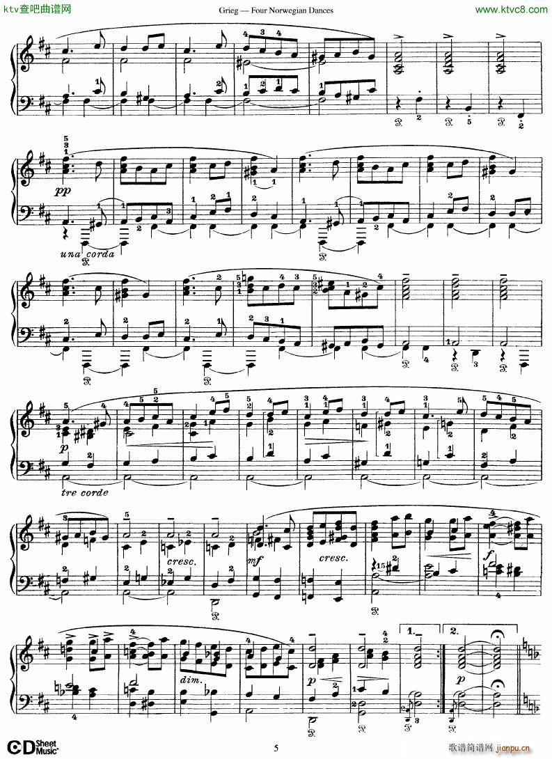 Grieg Four Norwegian Dances(V)5
