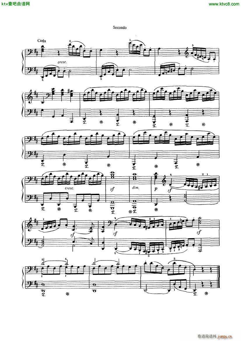 Beethoven op 74 Six Variations 4 hands(V)13