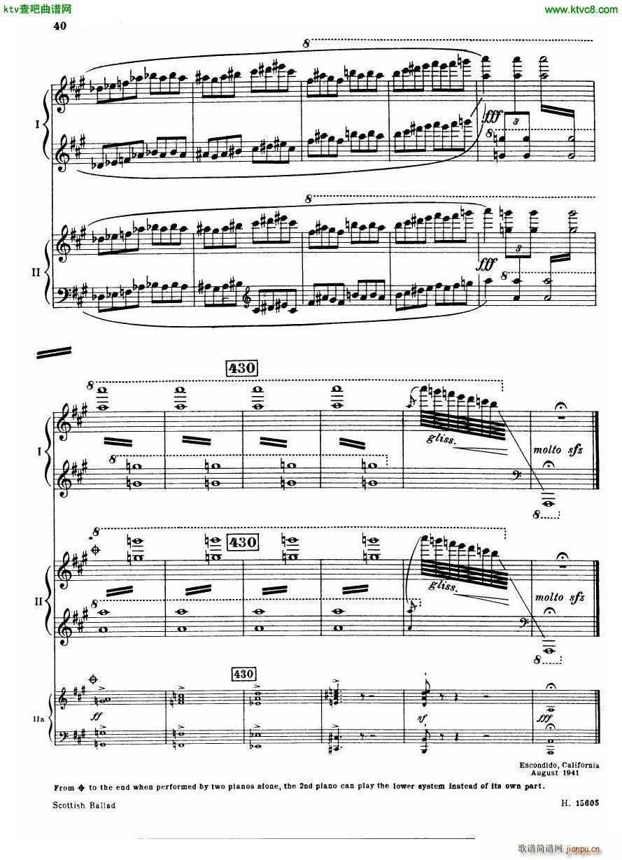 Britten Scottish Ballad op 26 arr for 2 pianos(V)41