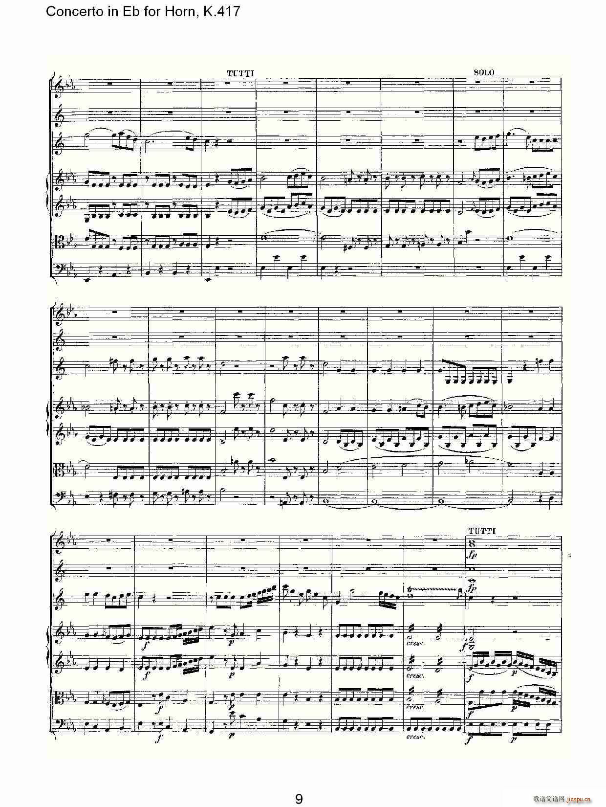 Concerto in Eb for Horn, K.417(ʮּ)9