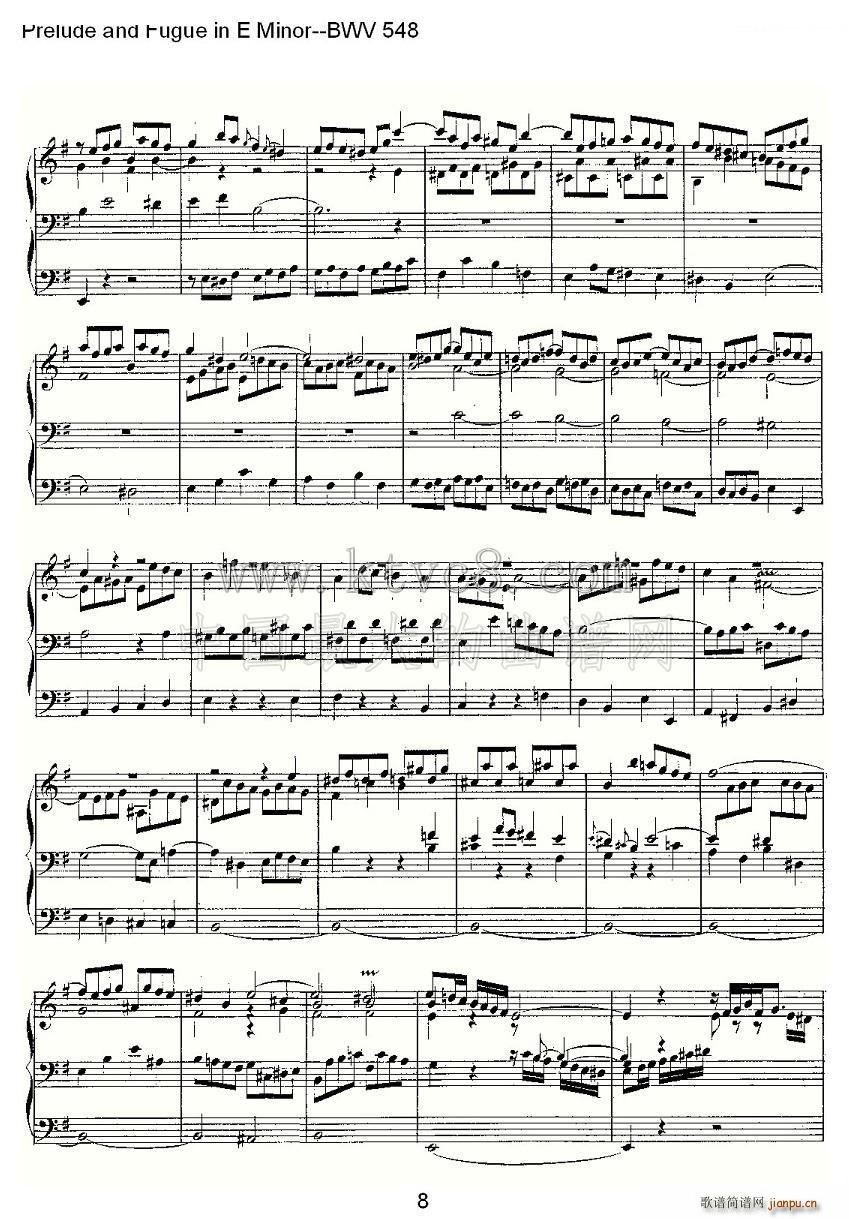Prelude and Fugue in E Minor BWV 548 L(fng)V(ʮּ)8