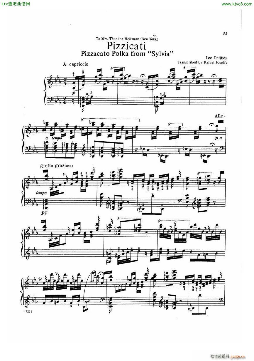 Delibes Joseffy Pizzicato Polka Sylvia(V)1