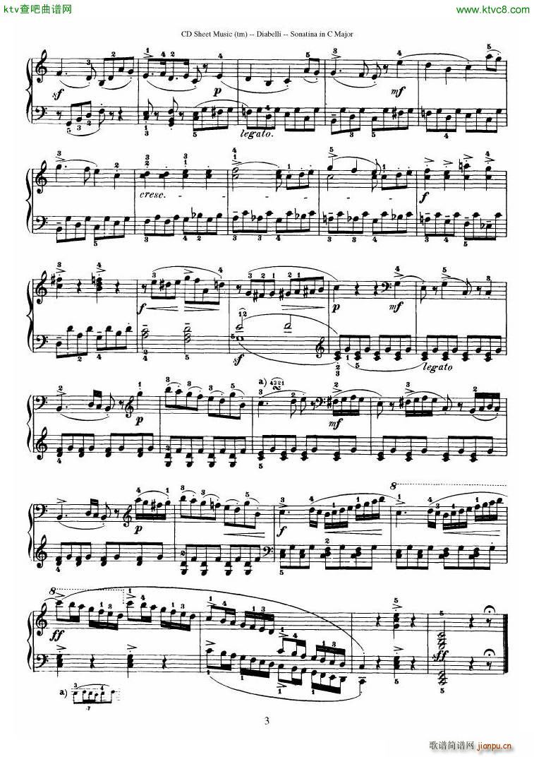 Diabelli Sonatinas Op 151 No 1 4 23P(V)20