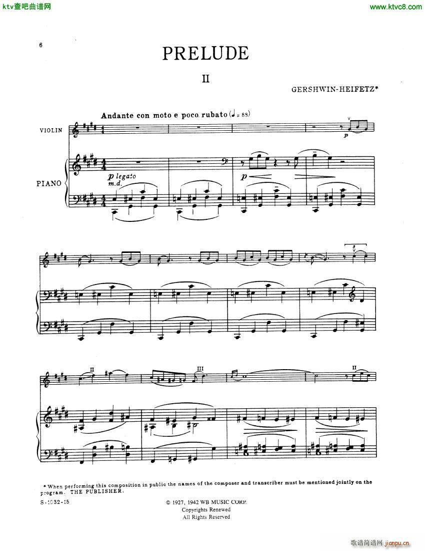 3 Preludes Piano Parts Gershwin(V)5
