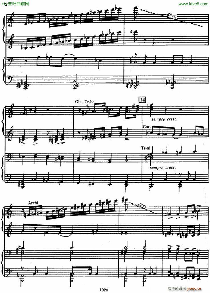 Honegger Symphony No 3 Liturgicheskaya 2 pianos (V)10