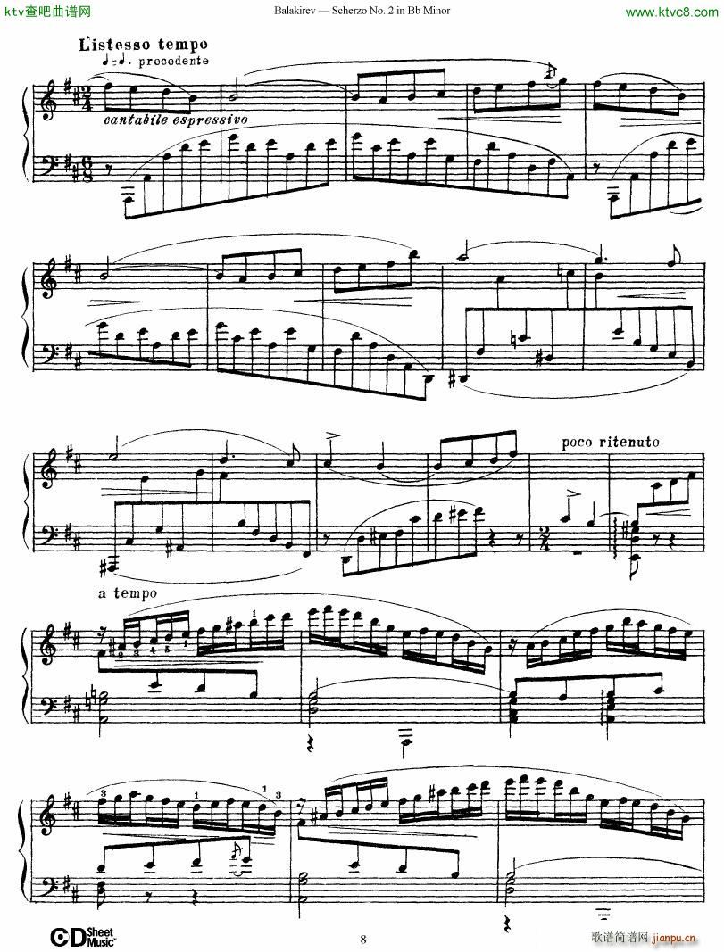 Balakirev Scherzo No 2 Bb Minor(V)8