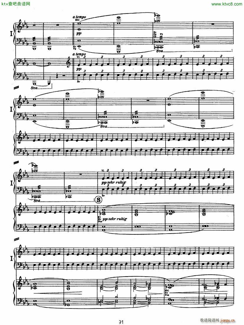 Bruckner Symphony No 4 4 hands arr (V)40
