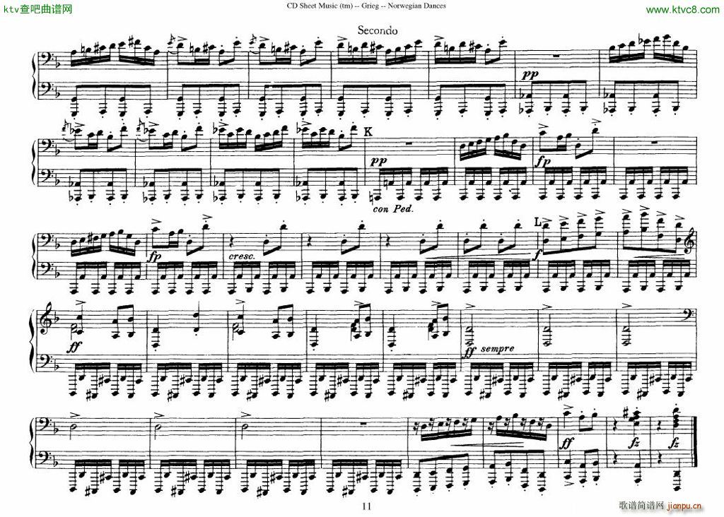 Grieg Norwegian Dance Op 35 1 4 Duet(V)11