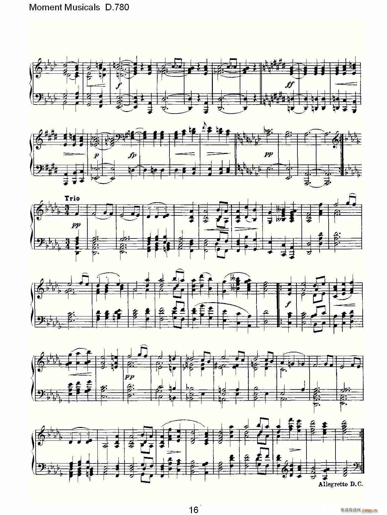 Moment Musicals D.780(ʮּ)16