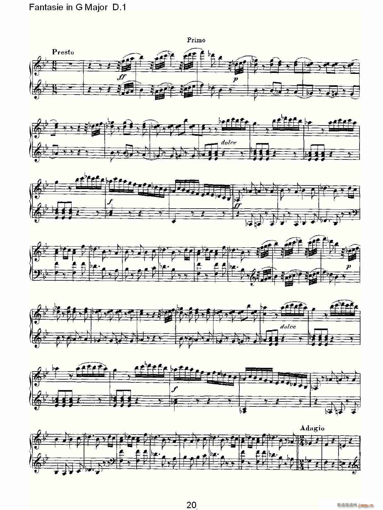Fantasie in G Major D.1(ʮּ)20