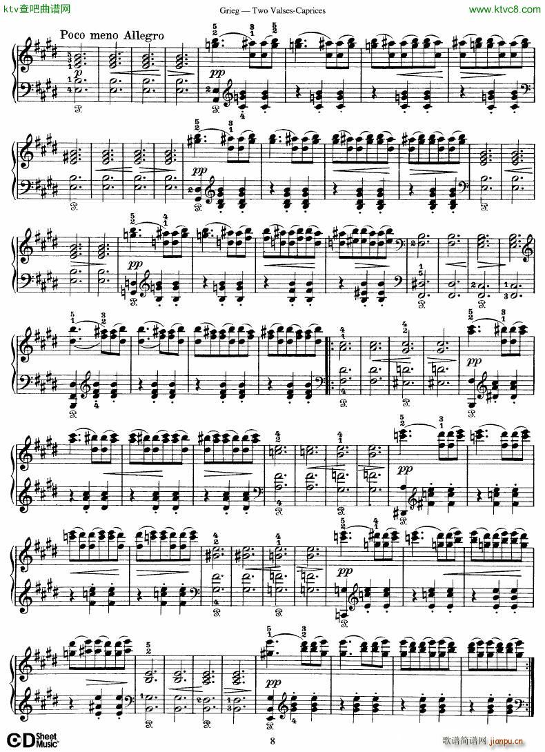 Grieg Two Valses Caprices(V)8
