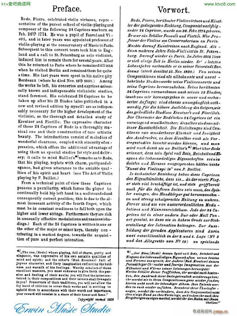 _ 24׾(x)Pierre Rode 24 Studi Per violino I IX(ʮּ)1