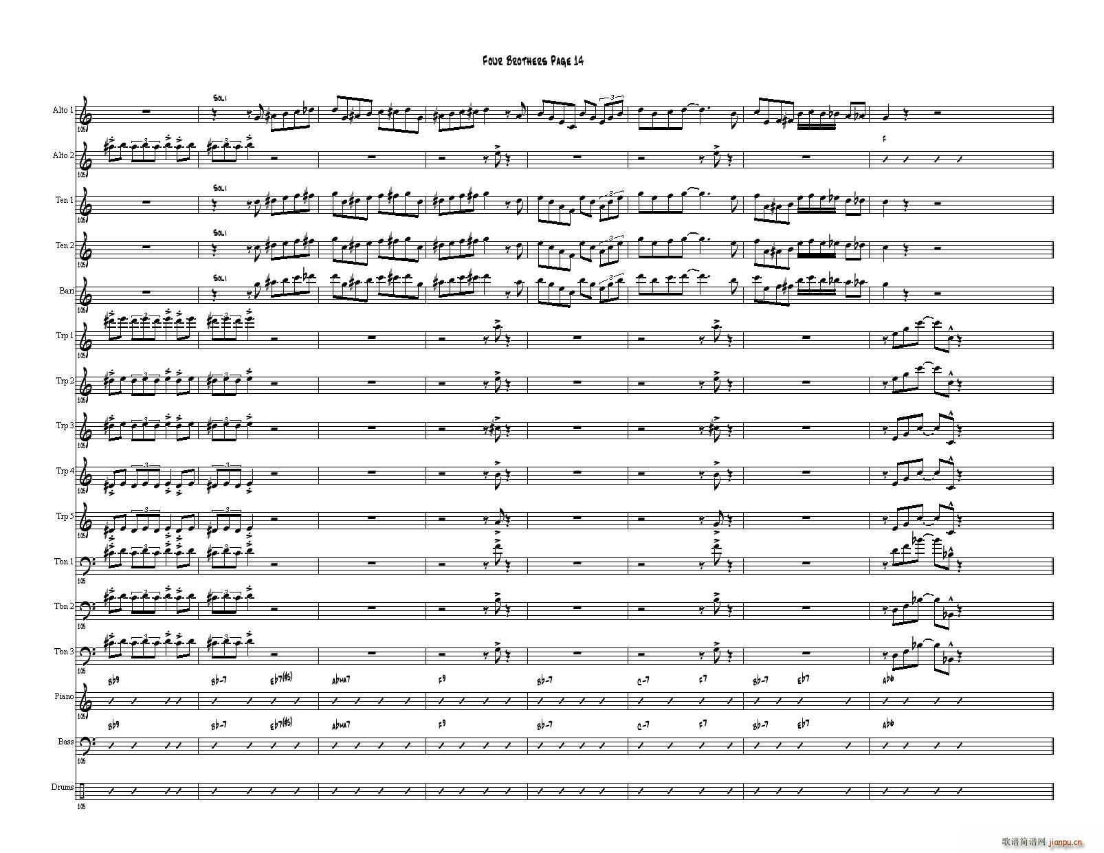 Four Brothers Big Band score(V)14