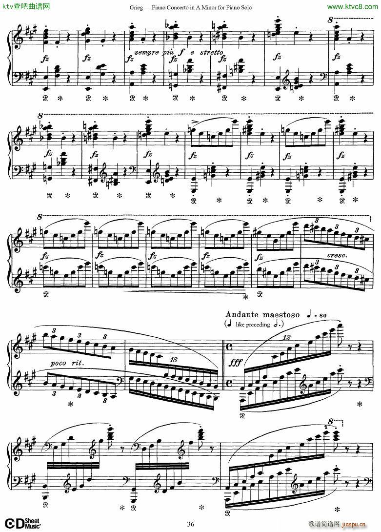 Grieg Piano Concerto solo arr 2 byGrieg(V)35