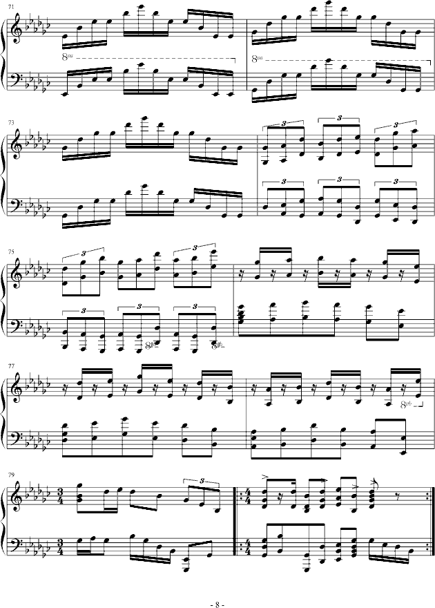 eyude no.3 in G flat(V)8
