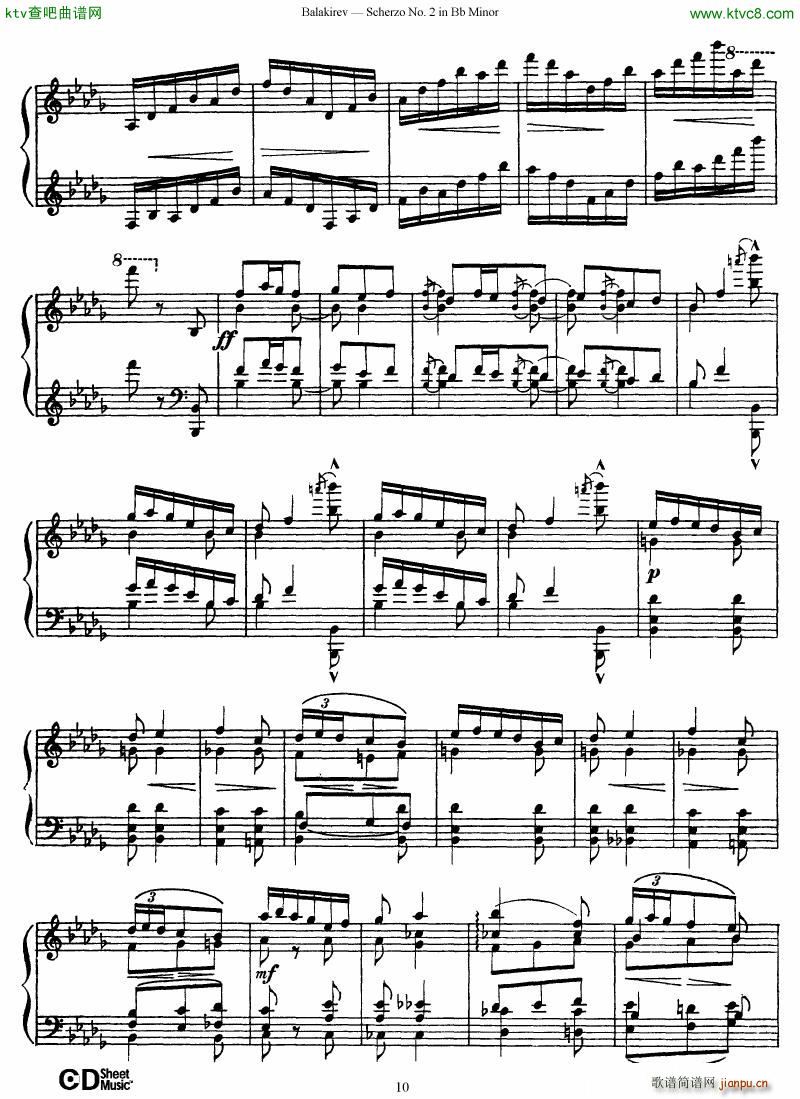Balakirev Scherzo No 2 Bb Minor(V)10