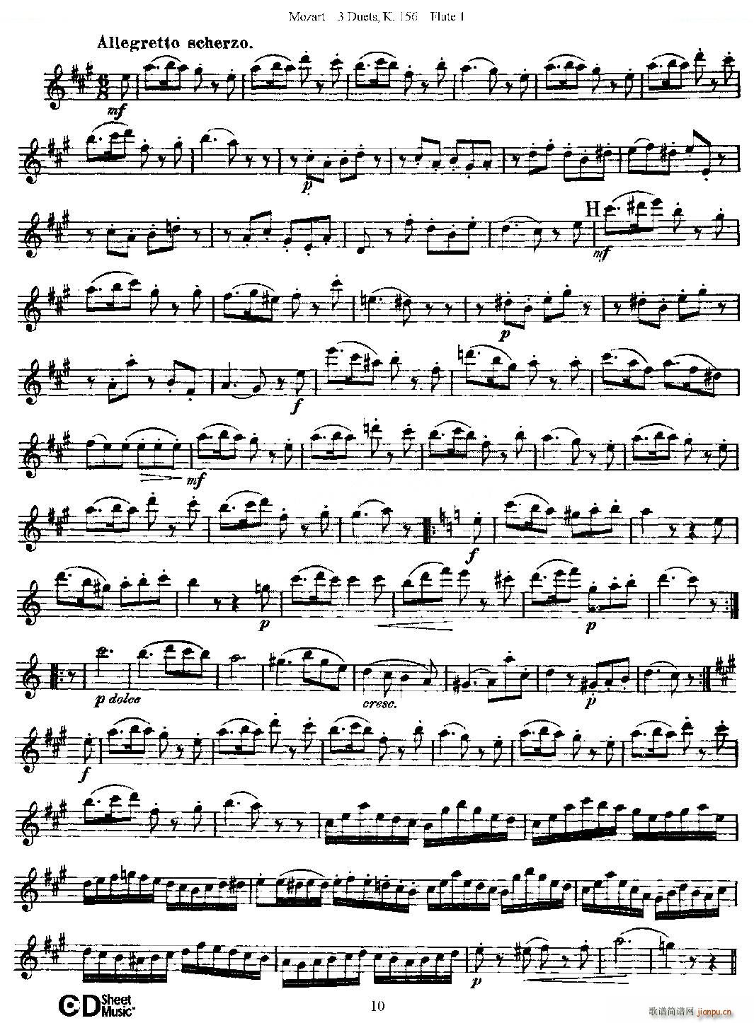 3 Duets K 156 ֮һL  K156̖(ho) ~(ѺV)10