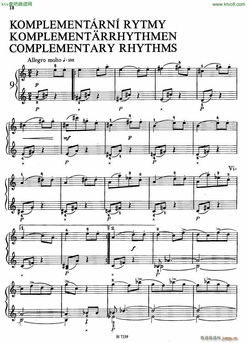 Hurnik piano etudes(V)15